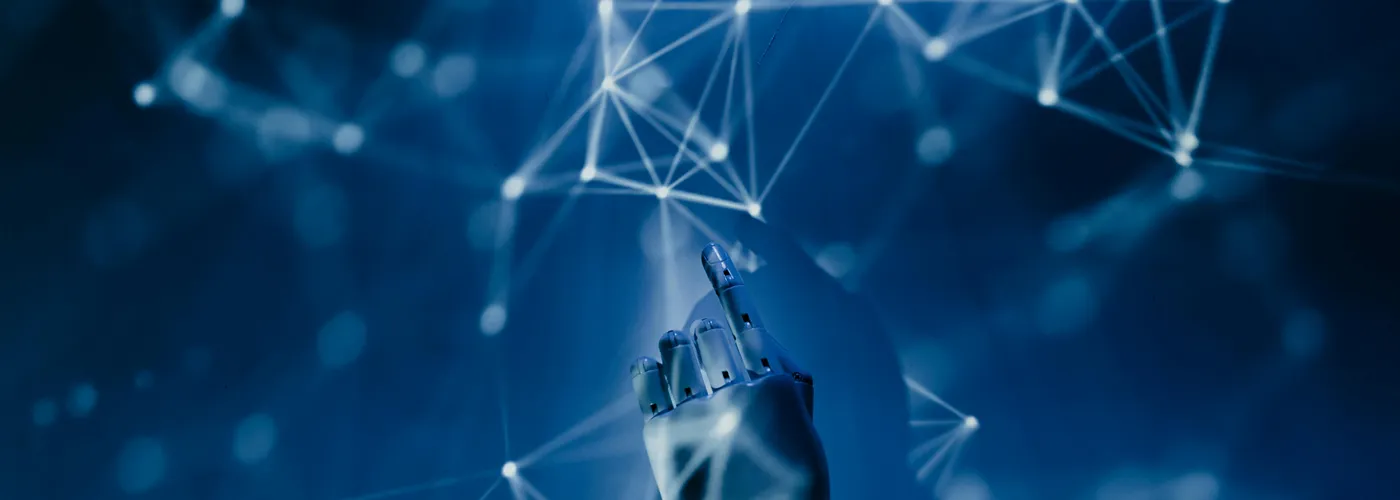 Illustration of a pointing robot hand